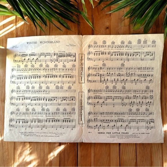 VINTAGE “Winter Wonderland” Sheet Music | Piano & Voice - Picture 4 of 6